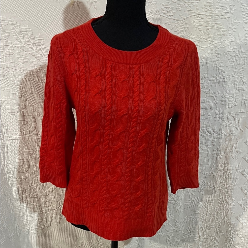 J. Crew Cashmere Cable Knit Sweater, size‎ medium